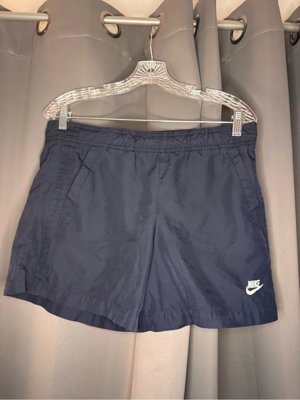 Vintage Nike Sportswear Nylon Shorts Black  Embroidered Swoosh Y2K Womens S